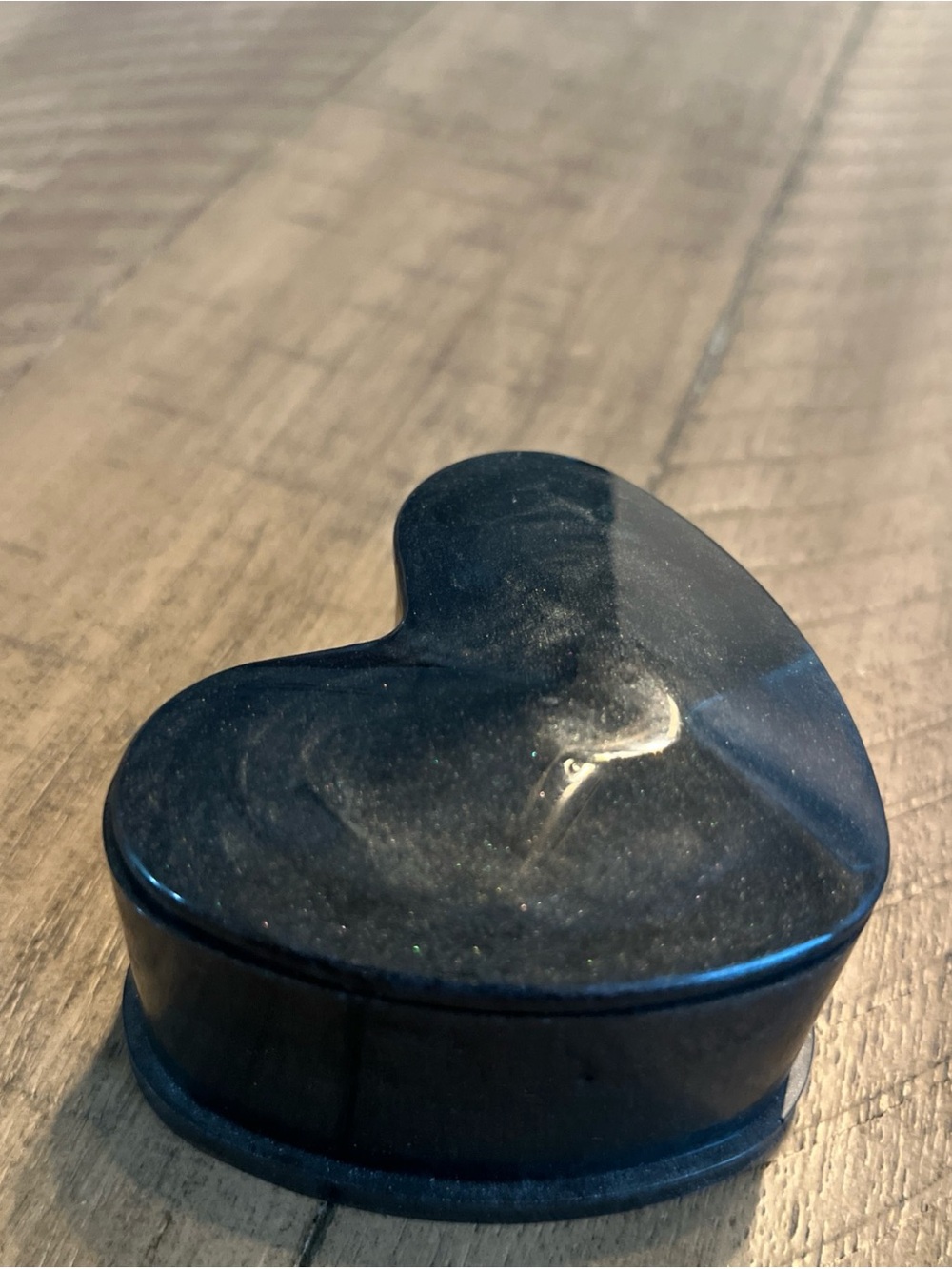 Black Heart-Shaped Decorative Box - Elegant Storage Accent